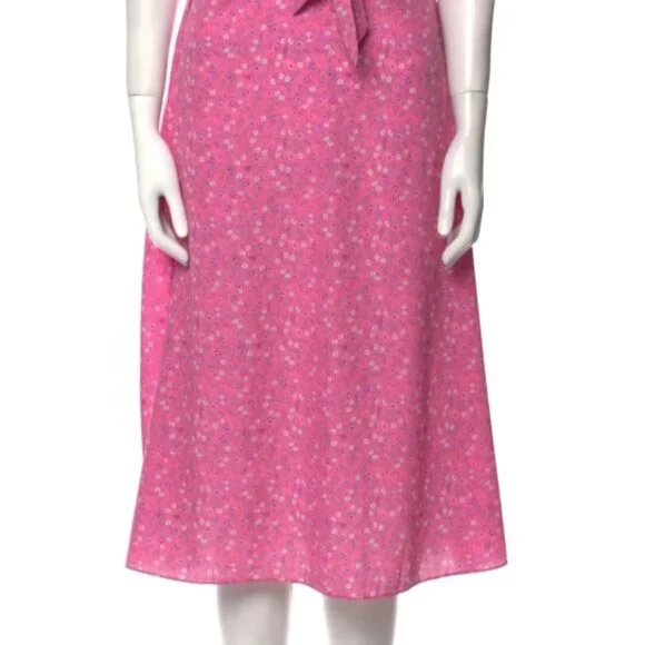 NWOT LoveShackFancy Minuet Lace Trim Midi Dress in Crushed Blueberries XS $425